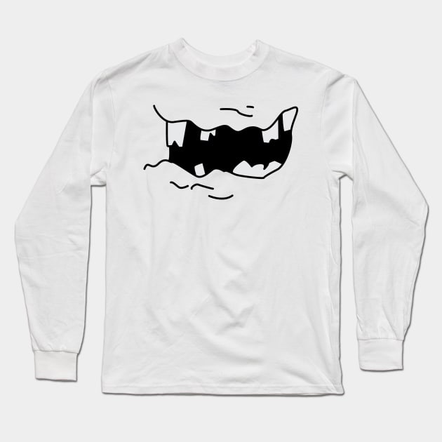 FUNNY FACE MASK Long Sleeve T-Shirt by PIIZ